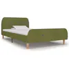 Image de vidaXL Cadre de lit sans matelas vert tissu 90x200 cm