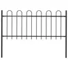 Image de vidaXL Clôture de jardin BOXTEL avec arceau supérieur en acier 181 x 100 cm noir