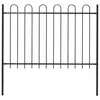 Image de vidaXL Clôture de jardin avec arceau en acier 181 x 120 cm Noir