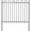 Image de vidaXL Clôture de jardin BOXTEL avec arceau supérieur en acier 181 x 150 cm noir
