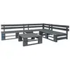 Image de vidaXL Salon de jardin palette 4 pcs Bois Gris