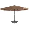 Image de vidaXL Parasol de jardin avec base portable taupe