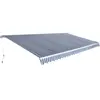 Image de vidaXL Auvent pliable manuel 600 cm Bleu/blanc