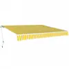 Image de vidaXL Auvent pliable manuel 600 cm Jaune/blanc