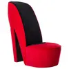 Image de vidaXL Chaise en forme de talon haut rouge velours
