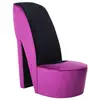 Image de vidaXL Chaise en forme de chaussure à talon haut Violet Velours