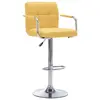 Image de vidaXL Chaise de bar Jaune Tissu