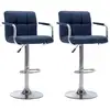 Image de vidaXL Chaises de bar lot de 2 bleu tissu