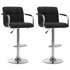 Image de vidaXL Chaises de bar lot de 2 noir tissu