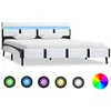 Image de vidaXL Cadre de lit avec LED sans matelas blanc 120x200 cm