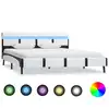 Image de vidaXL Cadre de lit avec LED sans matelas blanc 120x200 cm