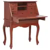 Image de vidaXL Bureau secrétaire Marron 78x42x103 cm Bois d'acajou massif