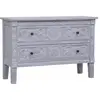 Image de vidaXL Buffet avec 2 tiroirs 90x30x60 cm Bois d'acajou massif