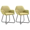 Image de vidaXL Chaises à manger lot de 2 vert tissu