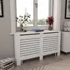 Image de vidaXL Cache-radiateur Blanc 152x19x81,5 cm MDF
