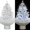 Image de vidaXL Arbre de Noël neigeux avec base de parapluie Blanc 75 cm