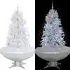 Image de vidaXL Arbre de Noël neigeux avec base de parapluie Blanc 170 cm