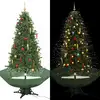 Image de vidaXL Arbre de Noël neigeux avec base de parapluie Vert 190 cm