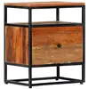 Image de vidaXL Table de chevet 40 x 30 x 50 cm Bois de récupération et acier