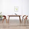 Image de vidaXL Chaises à manger lot de 2 crème bois courbé et similicuir