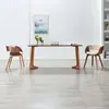Image de vidaXL Chaise à manger crème bois courbé et similicuir