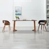 Image de vidaXL Chaise à manger gris bois courbé et tissu