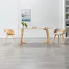 Image de vidaXL Chaise à manger Crème Bois courbé et similicuir