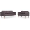 Image de vidaXL Ensemble de canapé 2 pcs tissu taupe