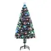 Image de vidaXL Arbre de Noël pré-éclairé avec support et LED 120 cm fibre optique