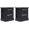 Image de vidaXL 2 pcs Tables de chevet Noir 38x28x45 cm Bois de Paulownia