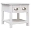 Image de vidaXL Table d'appoint Blanc 40x40x40 cm Bois de Paulownia
