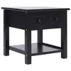 Image de vidaXL Table d'appoint Noir 40x40x40 cm Bois de Paulownia