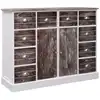 Image de vidaXL Buffet avec 10 tiroirs Marron 113x30x79 cm Bois