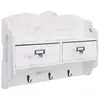 Image de vidaXL Porte-manteau mural Blanc 50x10x34 cm Bois