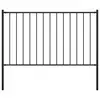 Image de vidaXL Panneau de clôture avec poteaux en acier thermolaqué 1,7 x 0,75 m noir