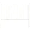 Image de vidaXL Panneau de clôture avec poteaux en acier thermolaqué 1,7 x 0,75 m Blanc