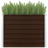 Image de vidaXL Jardinière surélevée Marron 100x100x77 cm Acier galvanisé