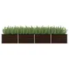 Image de vidaXL Lit surélevé de jardin Marron 320x80x45 cm Acier galvanisé