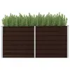 Image de vidaXL Lit surélevé de jardin Marron 160x40x77 cm Acier galvanisé