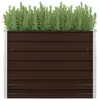 Image de vidaXL Lit surélevé de jardin Marron 100x40x77 cm Acier galvanisé