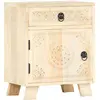 Image de vidaXL Table de chevet 40x30x50 cm Bois de manguier massif