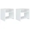 Image de vidaXL Tables de chevet 2 pcs Blanc 40x30x40 cm Bois d'ingénierie