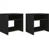 Image de vidaXL Tables de chevet 2 pcs Noir 40x30x40 cm Bois d'ingénierie