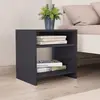 Image de vidaXL Table de chevet gris brillant 40x30x40 cm bois d'ingénierie