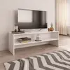 Image de vidaXL Meuble TV Blanc 120x40x40 cm Bois d'ingénierie