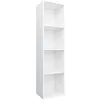 Image de vidaXL Bibliothèque/Meuble TV, Armoire de Télévision avec Compartiment, Étagère à Livres de Salon Intérieur, Moderne, Blanc Bois d’Ingénierie