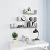 Image de vidaXL Étagères murales 3 pcs Gris béton Bois d'ingénierie