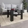 Image de vidaXL Table basse Noir 60x60x42 cm Bois d’ingénierie