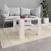 Image de vidaXL Table basse Blanc brillant 60x60x42 cm Bois d’ingénierie