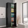Image de vidaXL Armoire de bureau Noir 60x32x190 cm Bois d'ingénierie
